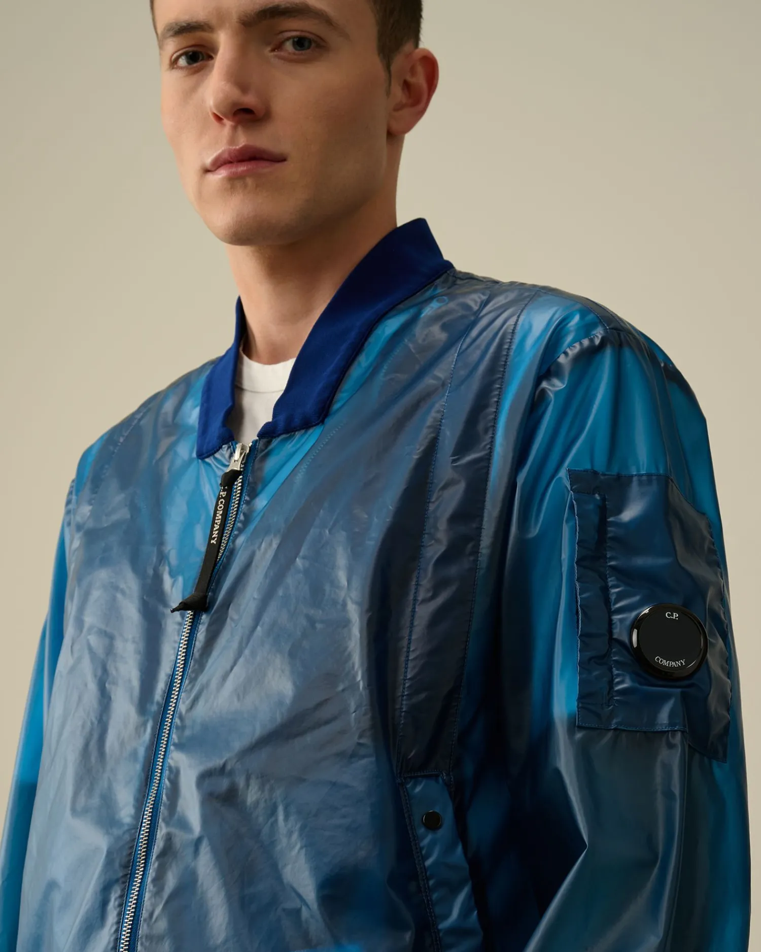 Fashion C.P. Company 50 Fili Gum Mixed Explorer-Jakke Agave Gron