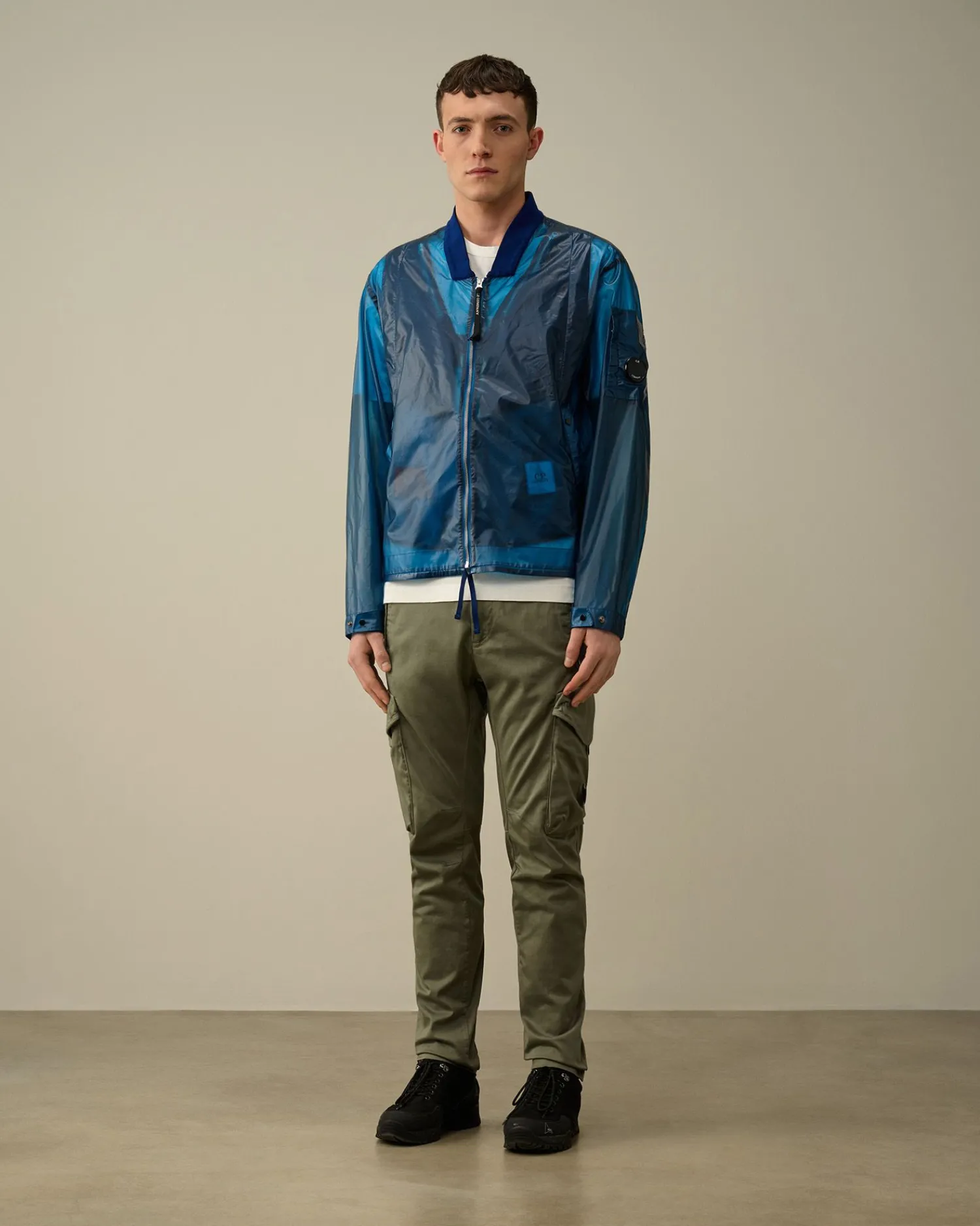 Fashion C.P. Company 50 Fili Gum Mixed Explorer-Jakke Agave Gron