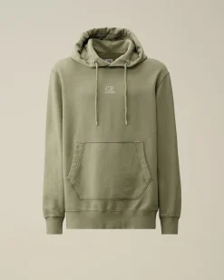 Sale C.P. Company 30/1 Fleece Artisanal Haettetroje Agave Gron