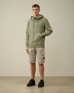 Sale C.P. Company 30/1 Fleece Artisanal Haettetroje Agave Gron