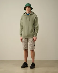 Sale C.P. Company 30/1 Fleece Artisanal Haettetroje Agave Gron