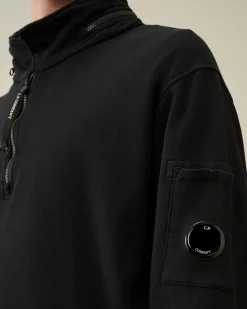Clearance C.P. Company 30/1 Fleece Handvaerkslogo Sweatshirt Agave Gron