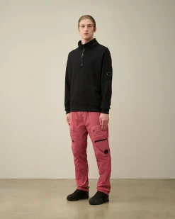 Clearance C.P. Company 30/1 Fleece Handvaerkslogo Sweatshirt Agave Gron