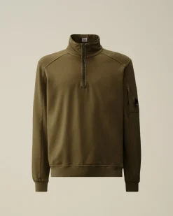 Shop C.P. Company 30/1 Fleece Handvaerkslogo Sweatshirt Gaze Hvid