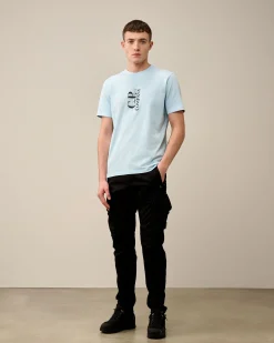 Store C.P. Company 24/1 Jersey Artisanal Logo T-Shirt Agave Gron