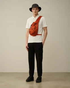 Discount C.P. Company 24/1 Jersey Artisanal Three Cards T-Shirt Gaze Hvid