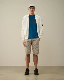 Discount C.P. Company 24/1 Jersey Artisanal Three Cards T-Shirt Wienerbrod Shell-Orange