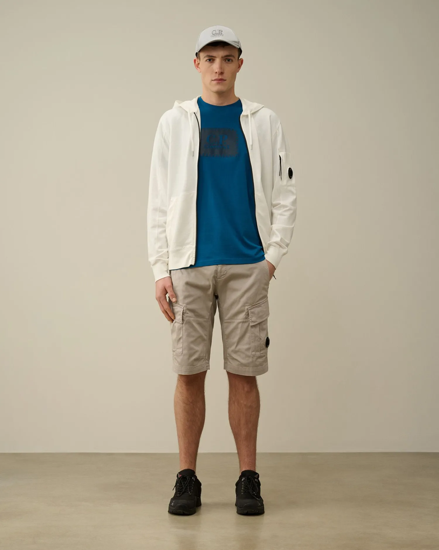 Discount C.P. Company 24/1 Jersey Artisanal Three Cards T-Shirt Wienerbrod Shell-Orange