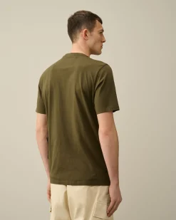 Best C.P. Company 20/1 Jersey Boxy Langaermet T-Shirt Gaze Hvid