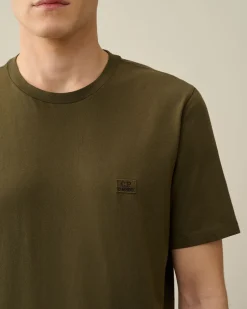Best C.P. Company 20/1 Jersey Boxy Langaermet T-Shirt Gaze Hvid