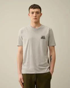 Sale C.P. Company 20/1 Jersey Boxy Langaermet T-Shirt Total Eclipse-Blue