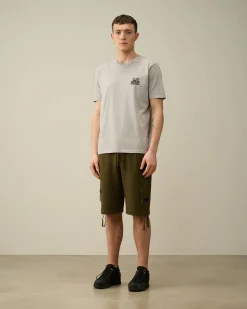 Sale C.P. Company 20/1 Jersey Boxy Langaermet T-Shirt Total Eclipse-Blue
