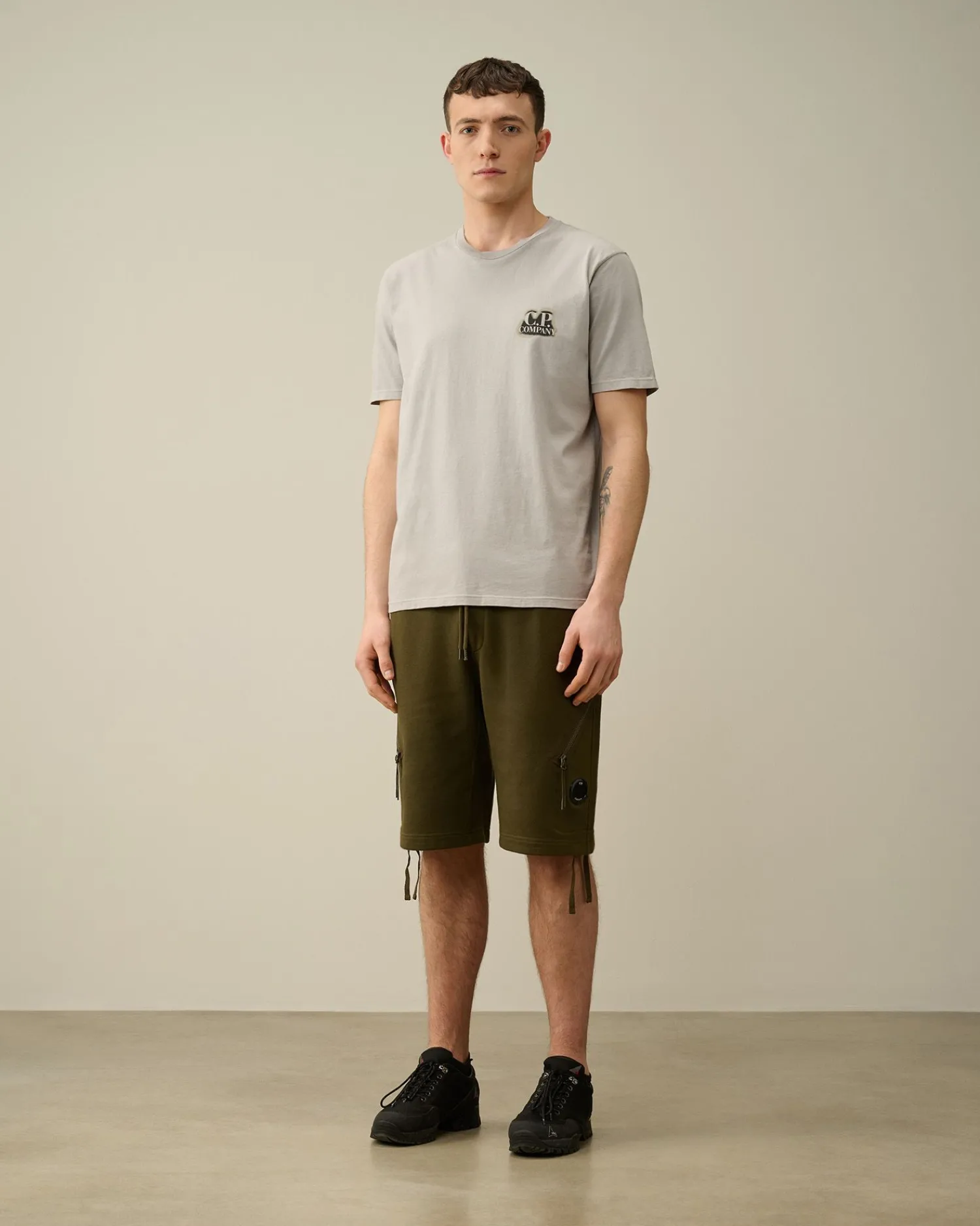 Sale C.P. Company 20/1 Jersey Boxy Langaermet T-Shirt Total Eclipse-Blue