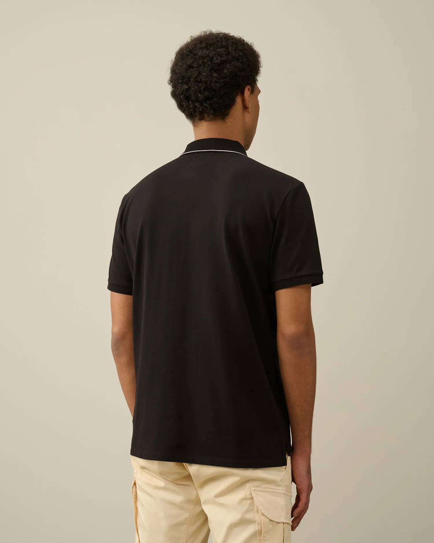 Fashion C.P. Company 20/1 Jersey Boxy Logo T-Shirt Pistacie Shell-Beige