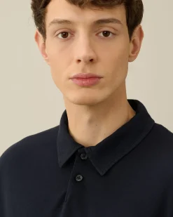 Best C.P. Company 20/1 Jersey Boxy Polo Shirt Total Eclipse-Blue