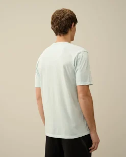 Fashion C.P. Company 24/1 Jersey Garment Dyed Logo T-Shirt Sort
