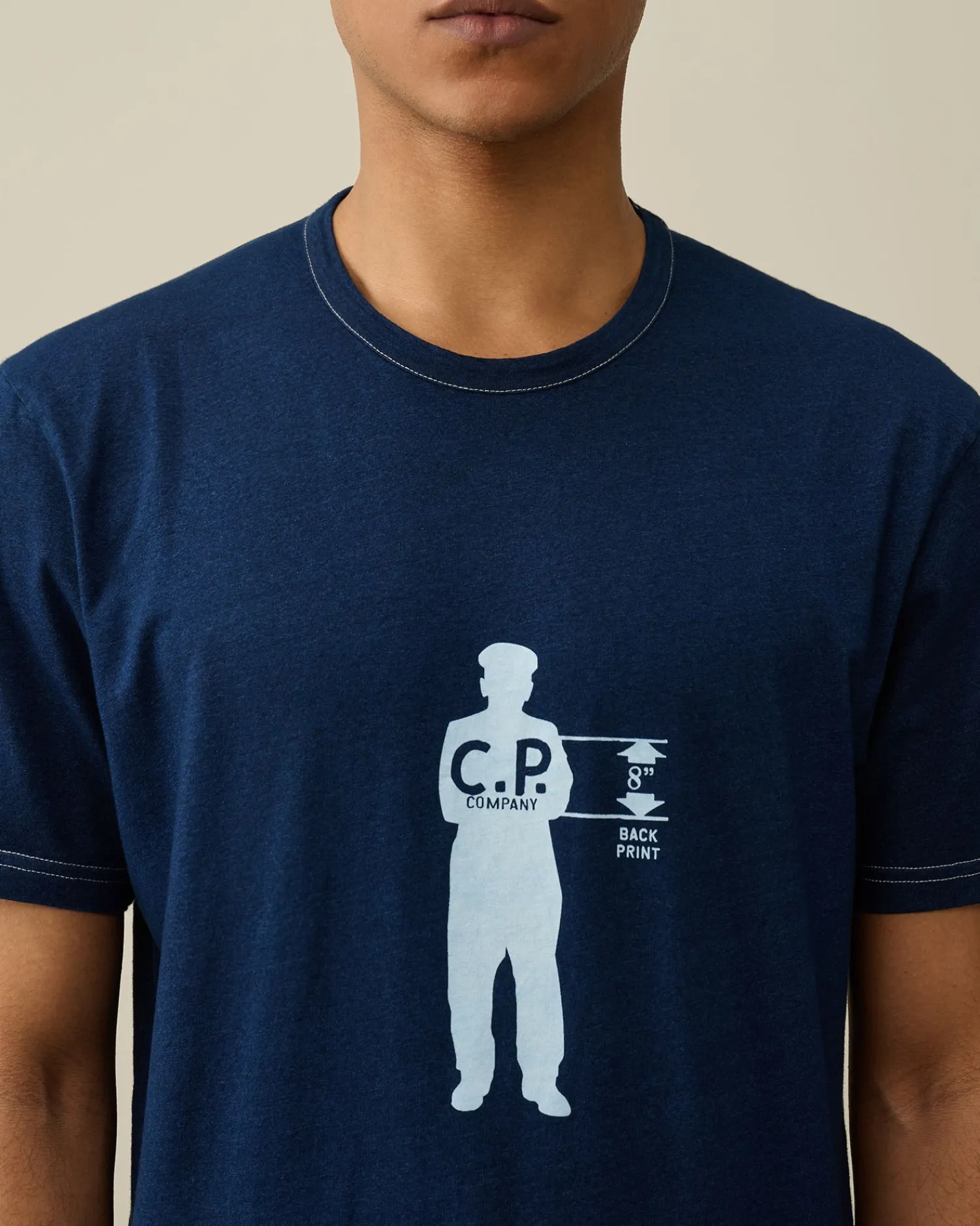 Shop C.P. Company 30/1 Jersey Grafisk T-Shirt Pistacie Shell-Beige