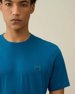 Online C.P. Company 30/1 Jersey Label Style Logo T-Shirt Sort