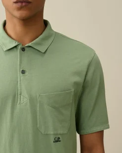 Sale C.P. Company 30/1 Jersey Langaermet Logo T-Shirt Sort