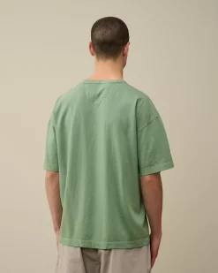 Discount C.P. Company 30/1 Jersey Logo T-Shirt Stjernelys Bla