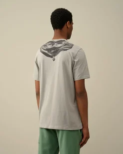 Best Sale C.P. Company 30/1 Jersey Logo T-Shirt Gaze Hvid