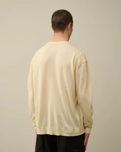 Best C.P. Company 30/1 Jersey Relaxed Logo T-Shirt Gaze Hvid