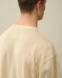 Best C.P. Company 30/1 Jersey Relaxed Logo T-Shirt Gaze Hvid