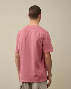 Online C.P. Company 24/1 Jersey Resist Dyed Logo T-Shirt Rod Knop
