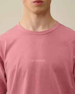 Online C.P. Company 24/1 Jersey Resist Dyed Logo T-Shirt Rod Knop