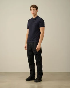 Online C.P. Company 70/2 Mercerized Jersey Langaermet T-Shirt Total Eclipse-Blue