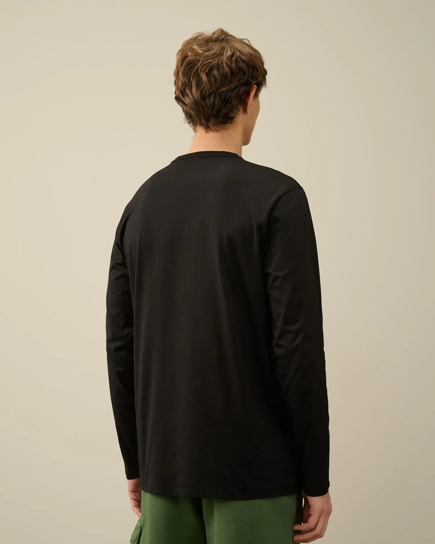 Fashion C.P. Company 70/2 Mercerized Jersey Logo T-Shirt Sort