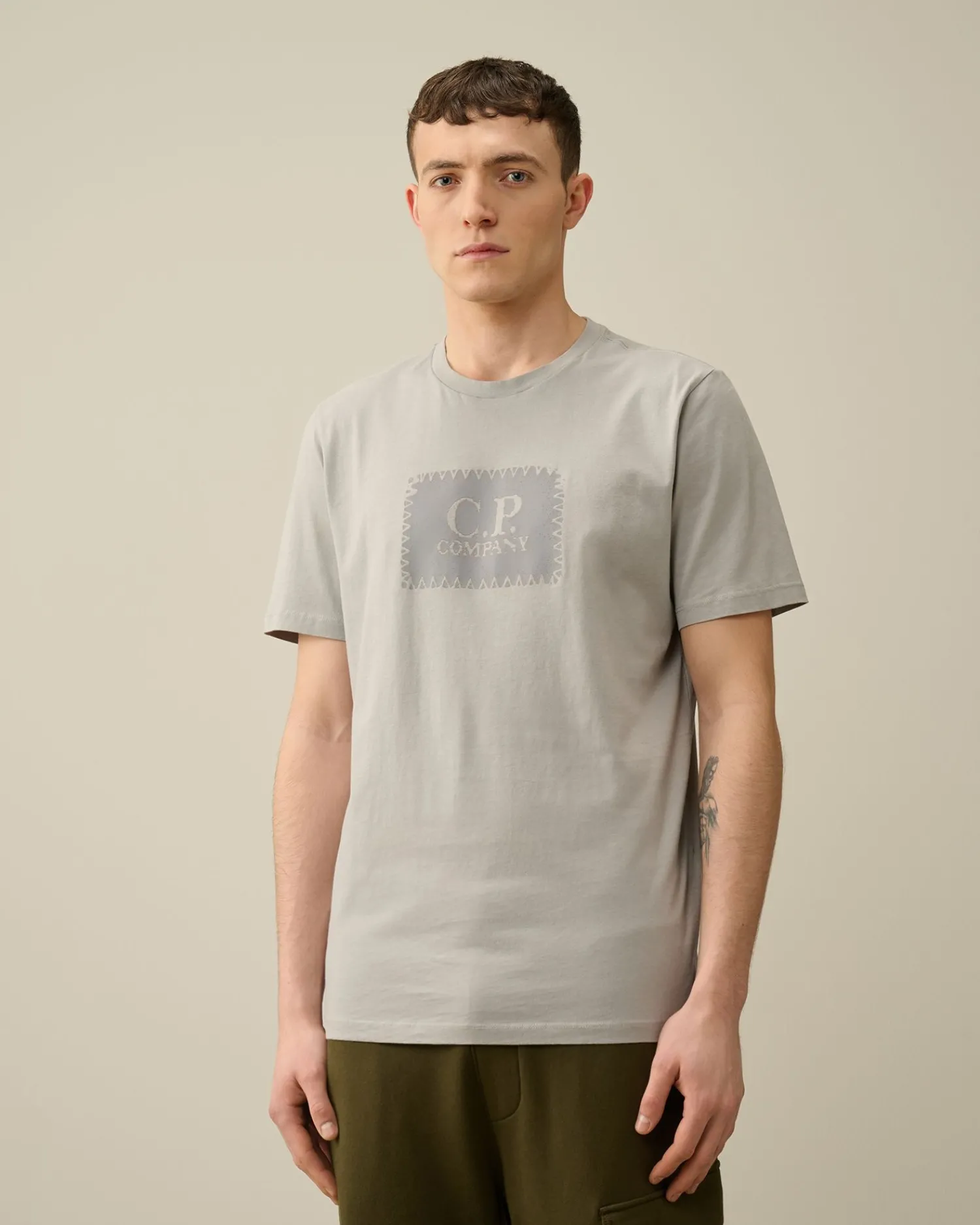 Shop C.P. Company 70/2 Mercerized Jersey Logo T-Shirt Stjernelys Bla