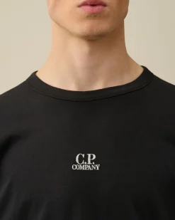 Cheap C.P. Company 70/2 Mercerized Jersey Logo T-Shirt Gaze Hvid