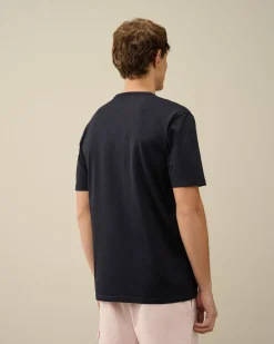 New C.P. Company 70/2 Mercerized Jersey Logo T-Shirt Wienerbrod Shell-Orange