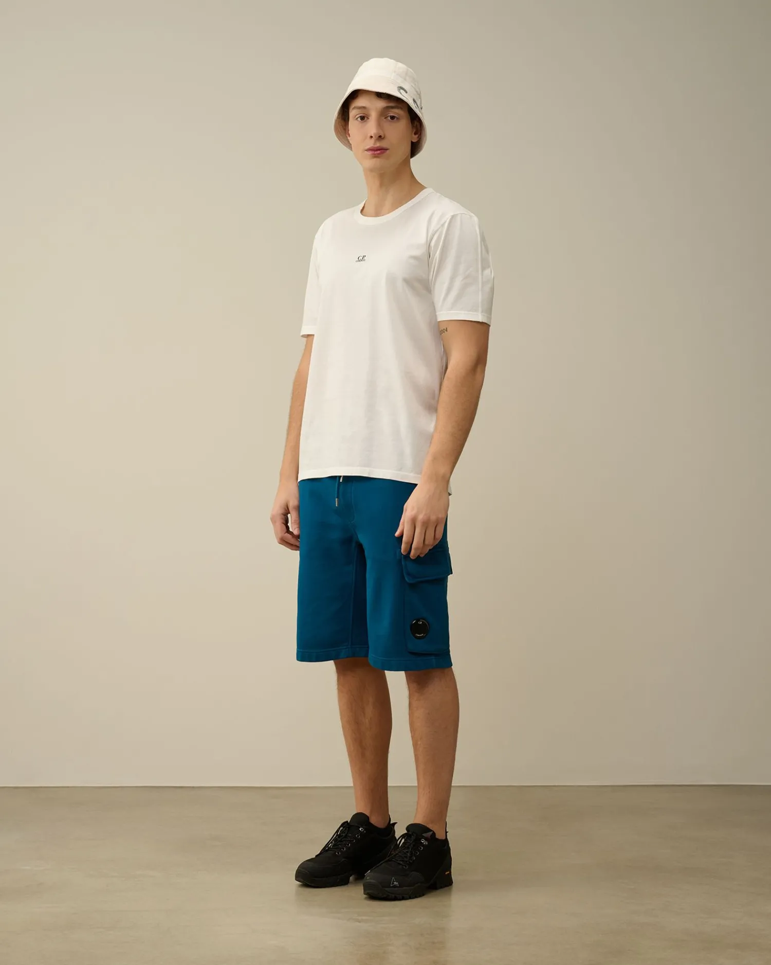 New C.P. Company 70/2 Mercerized Jersey T-Shirt Total Eclipse-Blue