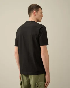 Online C.P. Company 30/2 Mercerized Jersey Twisted Graphic T-Shirt Pistacie Shell-Beige