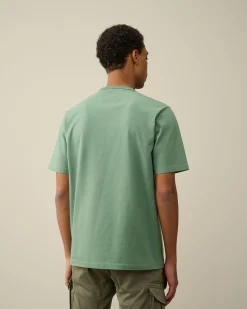 Best Sale C.P. Company 30/2 Mercerized Jersey Twisted Pocket T-Shirt Pistacie Shell-Beige
