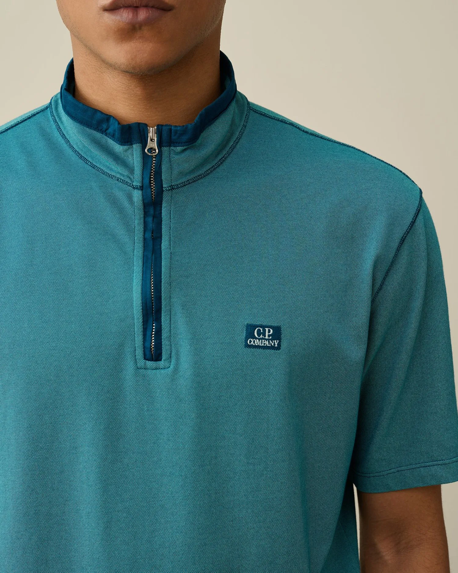 Outlet C.P. Company 30/2 Mercerized Jersey Twisted Pocket T-Shirt Blaek Bla