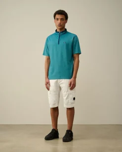 Outlet C.P. Company 30/2 Mercerized Jersey Twisted Pocket T-Shirt Blaek Bla