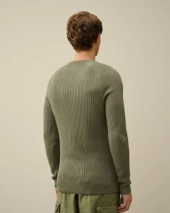 Clearance C.P. Company 30/2 Mercerized Jersey Twisted British Sailor T-Shirt Pistacie Shell-Beige