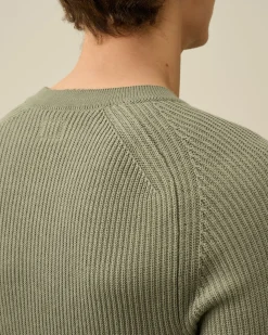 Clearance C.P. Company 30/2 Mercerized Jersey Twisted British Sailor T-Shirt Pistacie Shell-Beige