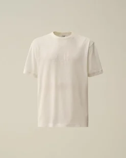 New C.P. Company 24/1 Piquet Resist Dyed Polo Shirt Guld Flamme-Orange