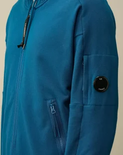 Discount C.P. Company 30/1 Svampe Fleece Kortaermet Sweatshirt Gaze Hvid