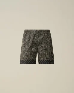 Best C.P. Company Beanie Af Bomuldsbriller Sort
