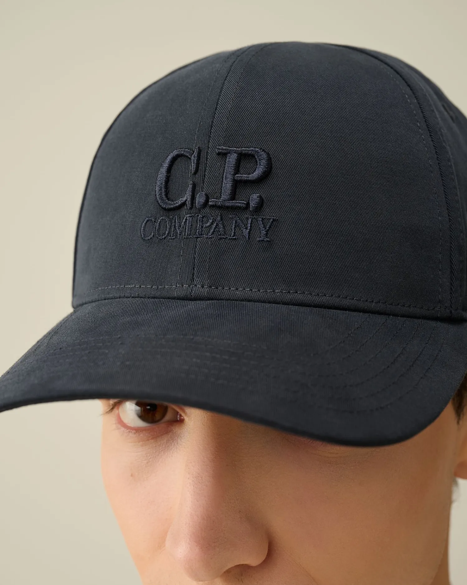 Cheap C.P. Company Beanie Af Bomuldsbriller Gaze Hvid