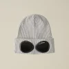 Discount C.P. Company Beanie Af Bomuldsbriller Hvid Paere
