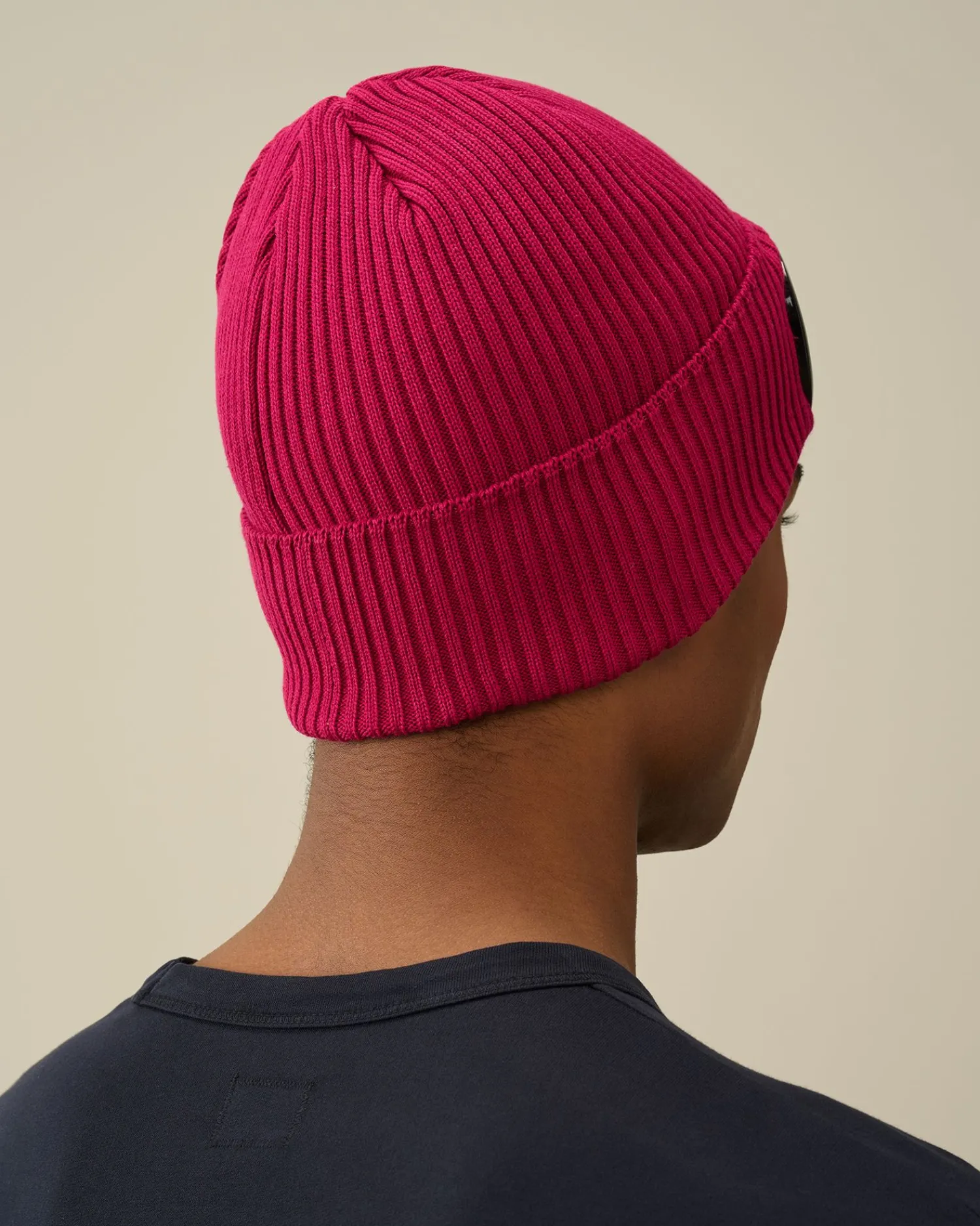New C.P. Company Beanie Af Bomuldsbriller Total Eclipse-Blue