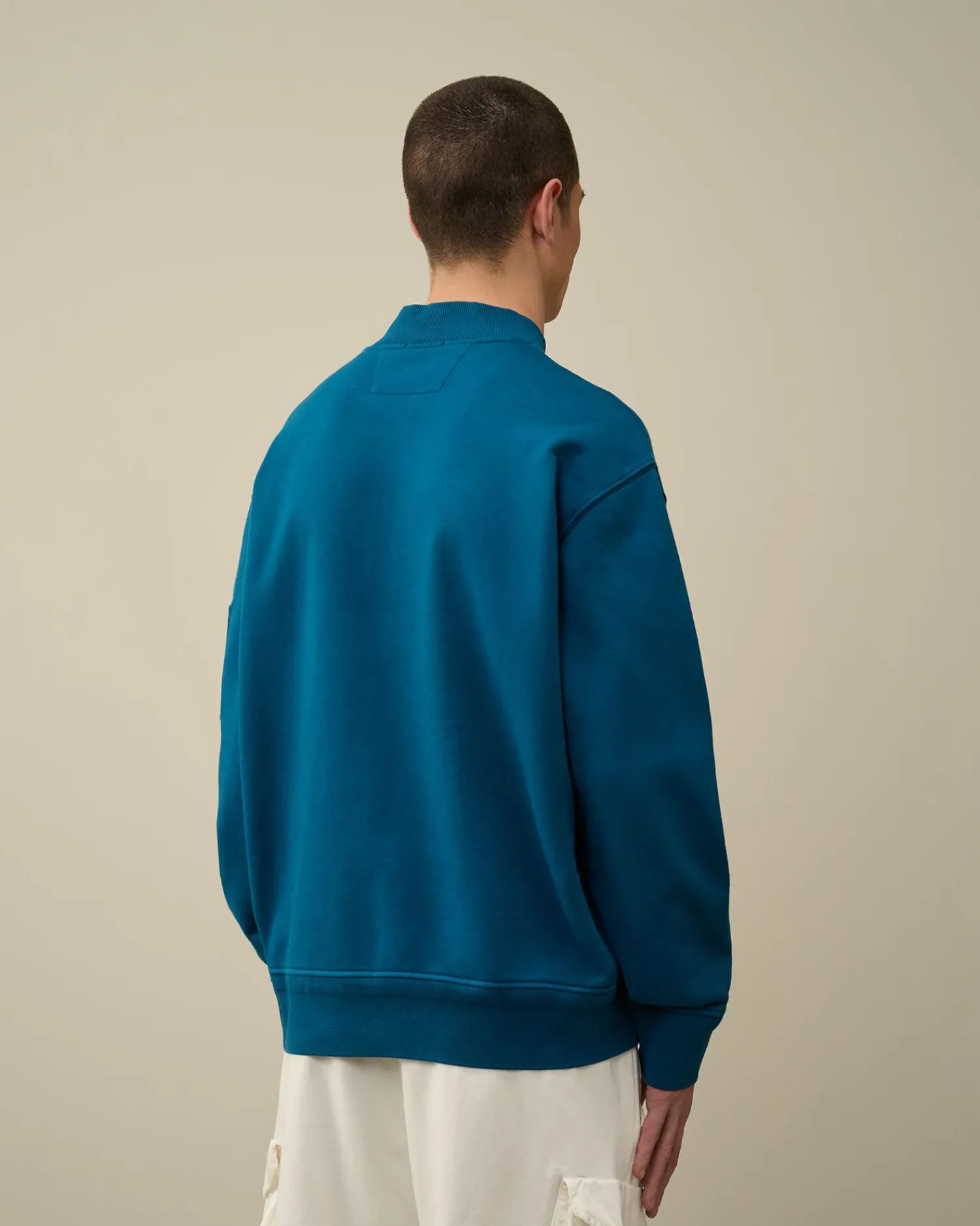 Cheap C.P. Company Blandet Sweatshirt I Bomuldsfleece Stovregn Gra