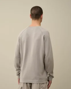 Sale C.P. Company Bomuld Blandet Bomber Strik Gaze Hvid
