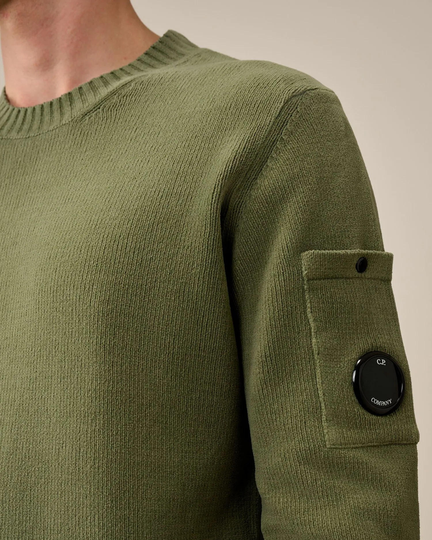 Store C.P. Company Bomuld Crepe Jumper Stjernelys Bla